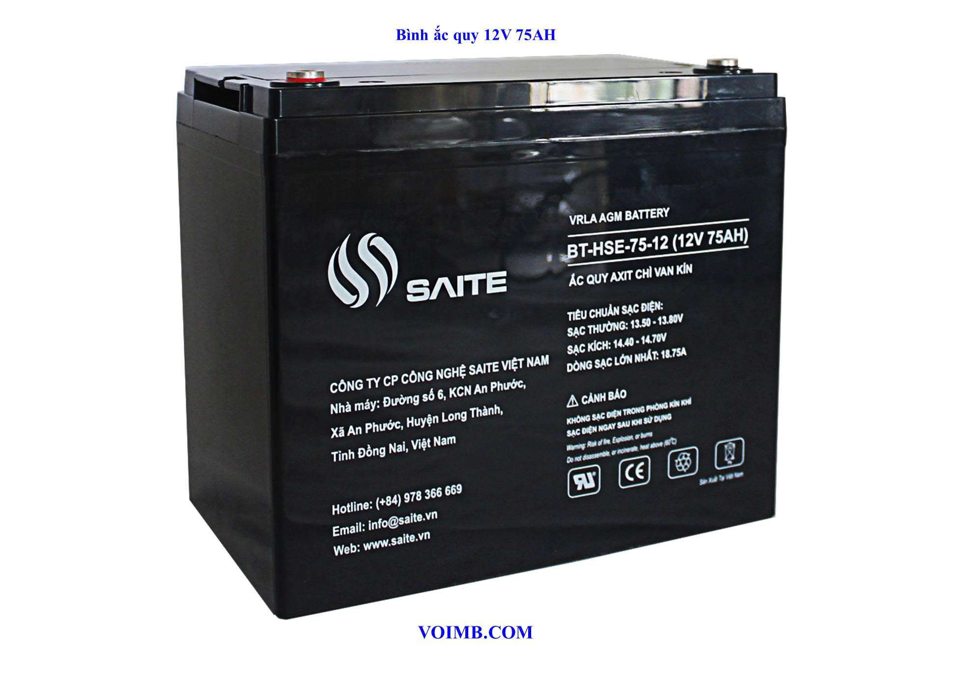 Ăc quy 12V 75Ah